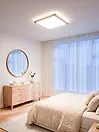 LED Ceiling Lamp TIVORA with Remote with Dimmer Light Brown