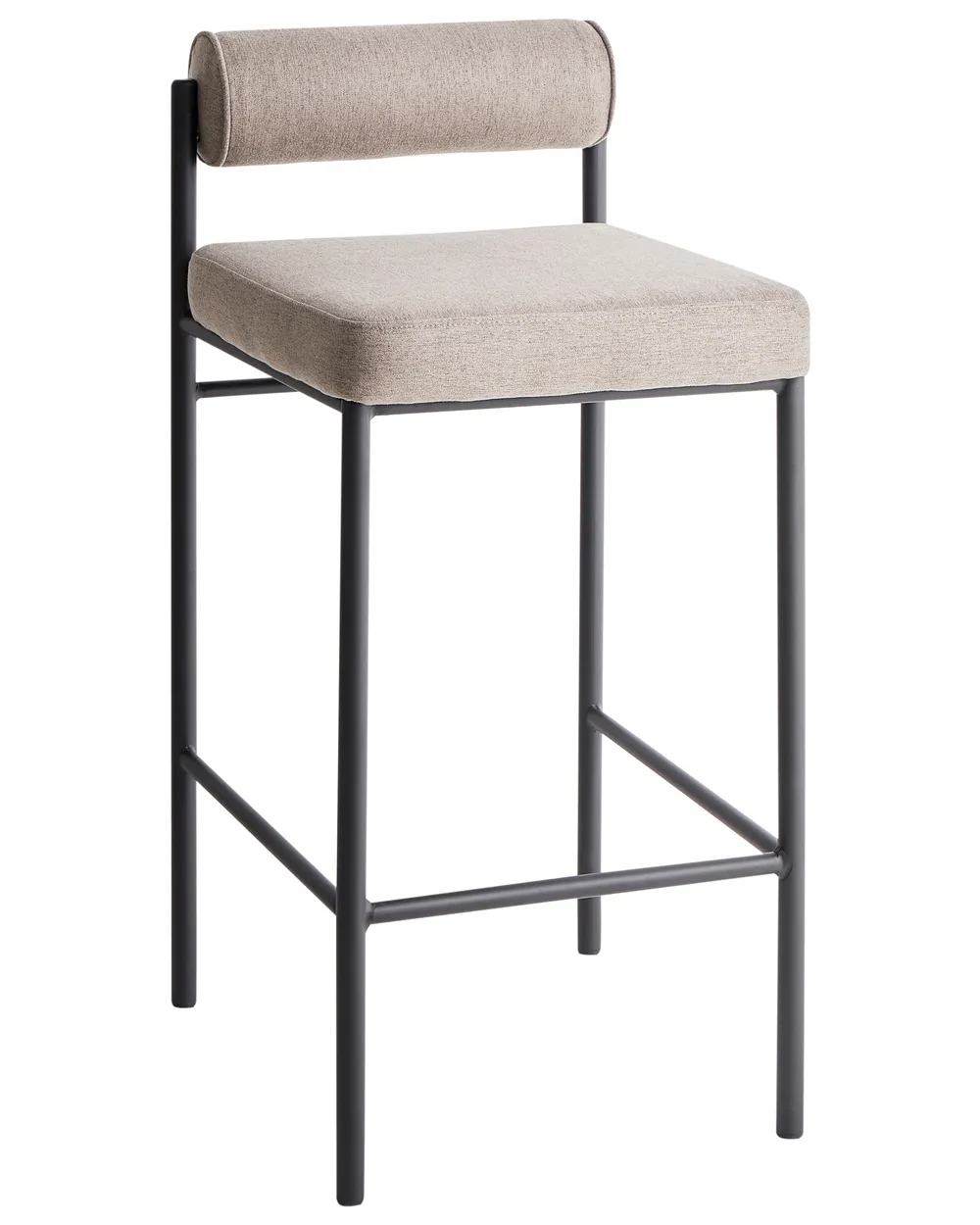 Set of 2 Bar Chairs AMAYA Fabric Taupe_957163