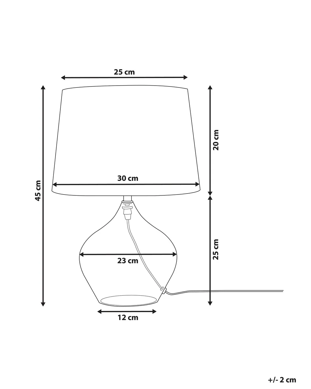 Table Lamp OSUM Glass Black_726623