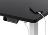 Electric Adjustable Left Corner Desk 160 x 59 cm White and Black DESTINES_927725