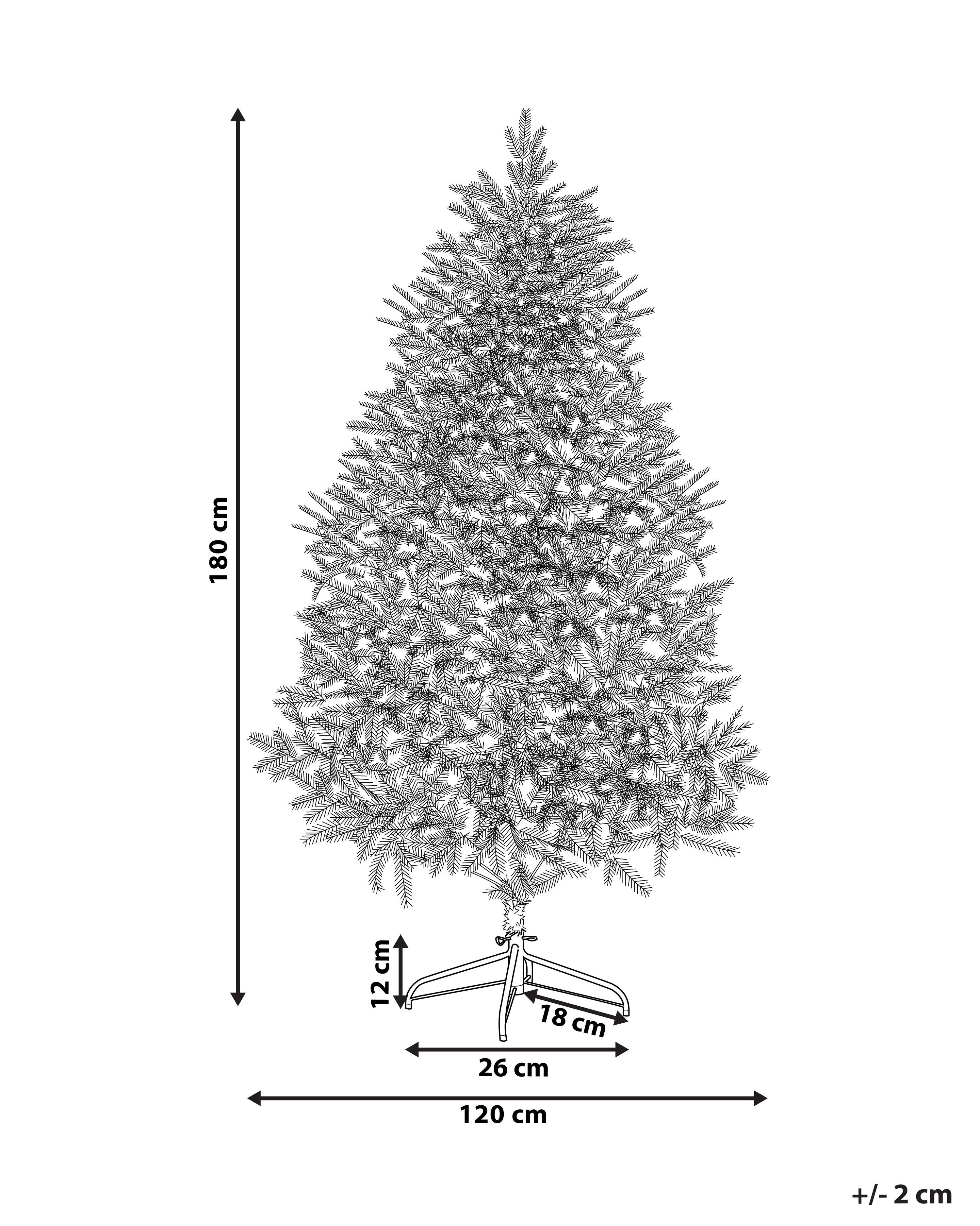 Sapin De Noël Artificiel Neigeux 180 Cm - 594 Branches, 250 LED Blanc Chaud, Base Métal, Pliable