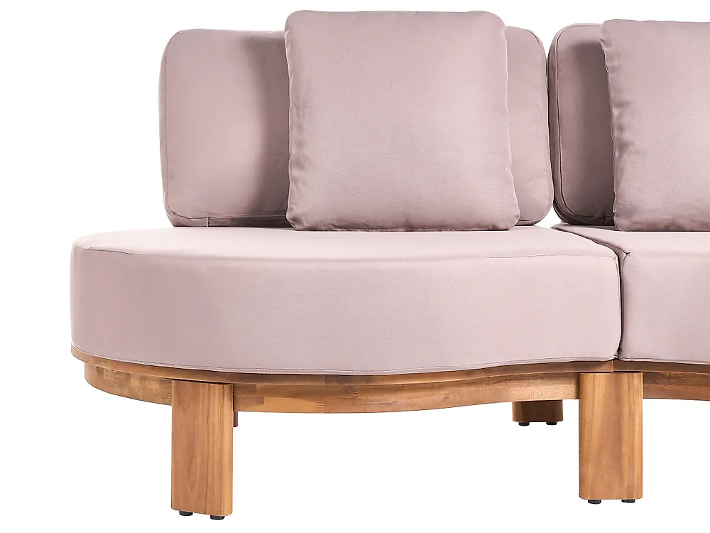 Sofa ogrodowa dla 2 osób ARZELLO Drewno akacjowe Jasnobrązowy_1160322