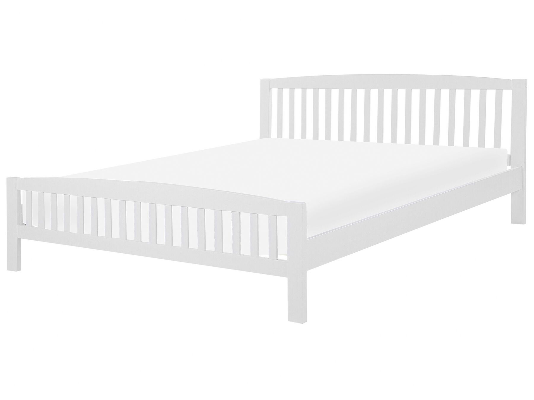 Klasická bílá dřevěná manželská postel 180x200 cm CASTRES_710828