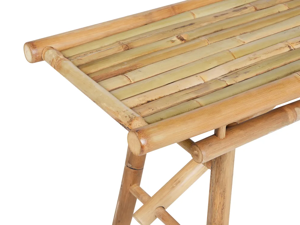Set of 2 Garden Benches TINDARI 180 cm Bamboo Light Brown_921530
