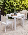 Set of 2 Garden Chairs FOSSANO Synthetic Material White