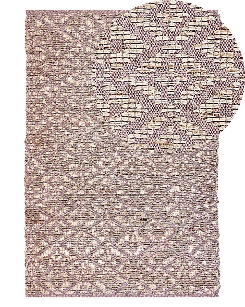 Rug GERZE Pink 140 x 200 cm Cotton