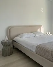 Bed Velvet SUZETTE 140 x 200 cm (EU Double) Beige_981602
