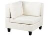 5 Seater Right Hand Modular Fabric Corner Sofa with Ottoman White UNSTAD_925185