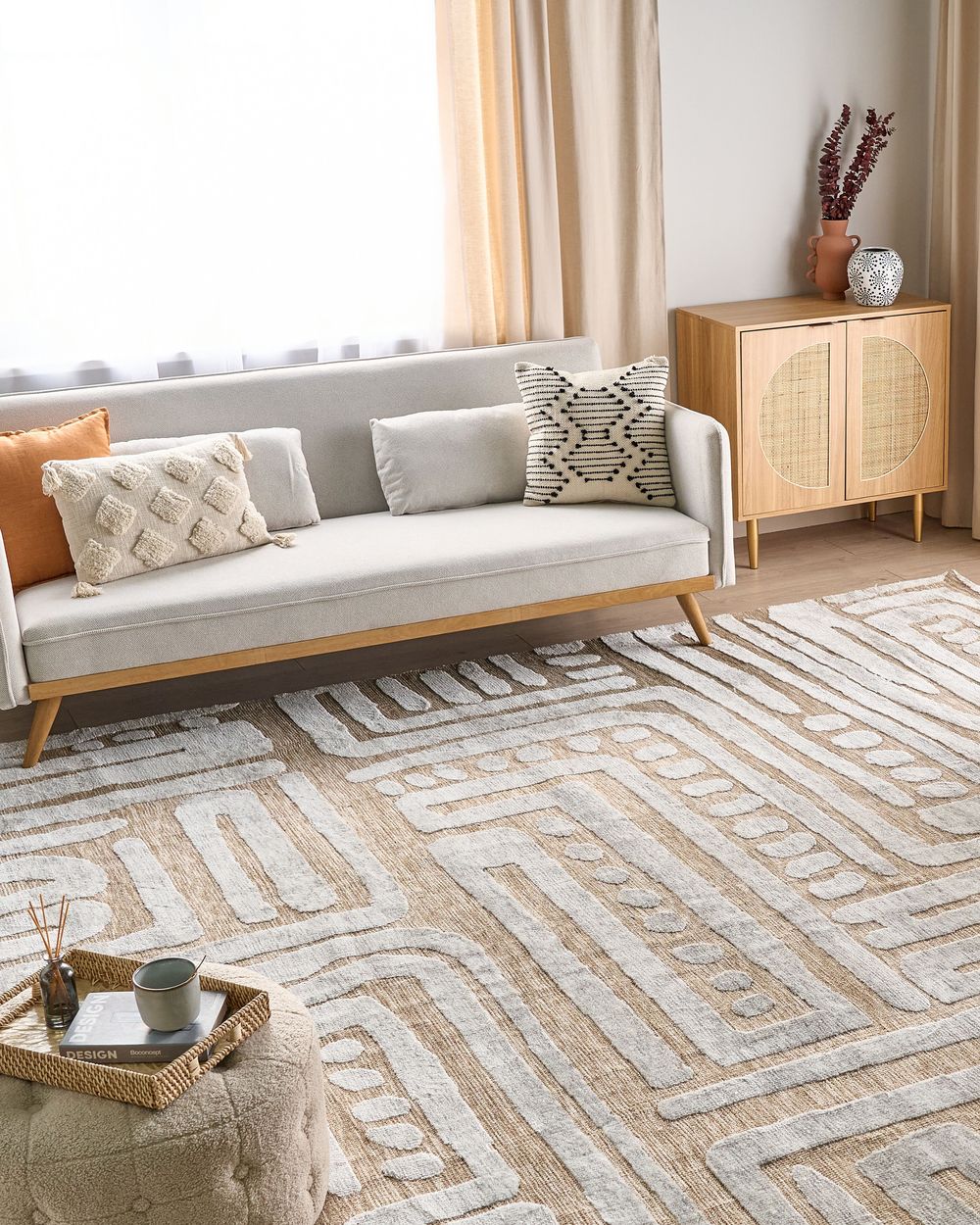 Rug MANDAI Beige 300 x 400 cm