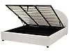 Ottoman Bed VAUCLUSE Fabric Light Beige 180 x 200 cm (EU Super King)