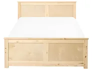 Bett mit Lattenrost DAUPHIN Kiefernholz Hellbraun 120 x 200 cm_1059818