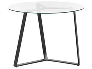 Dining Table KEBRI Black 100 cm 100 cm Tempered Glass_821715