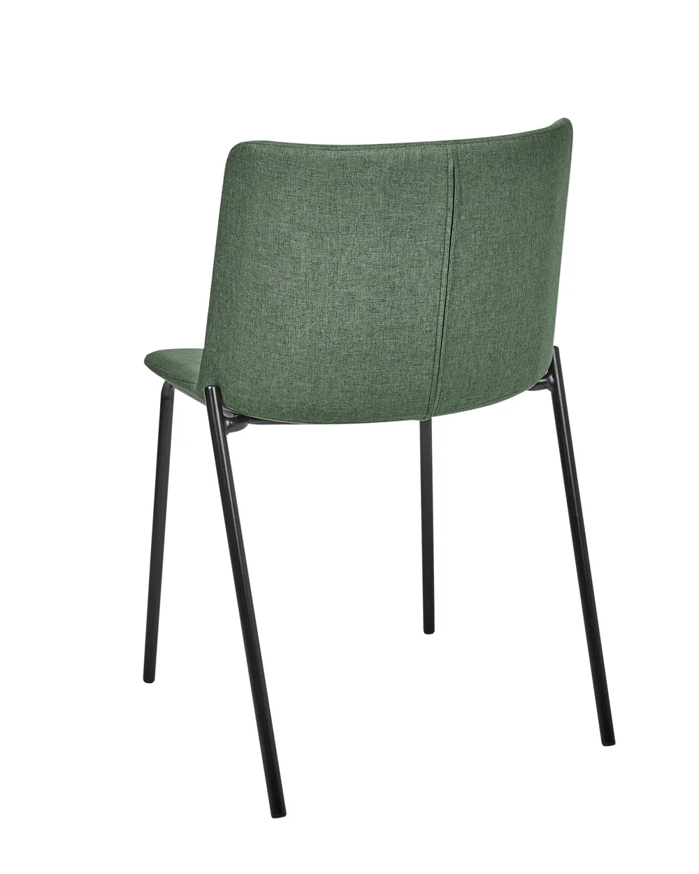 Set of 2 Dining Chairs ESBON Fabric Dark Green_942492