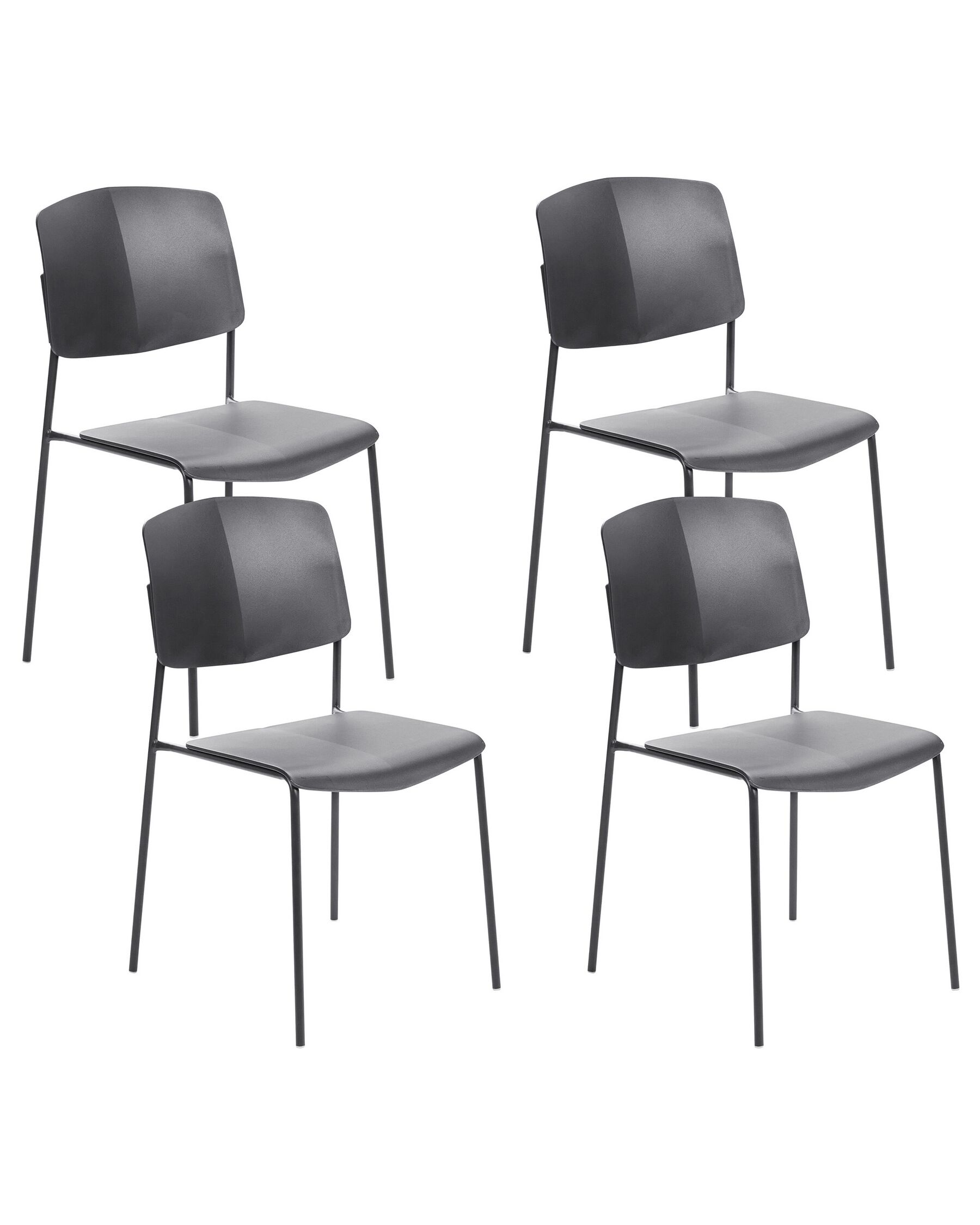 Sada 4 jídelních židlí černé ASTORIA_868249