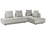 Chaise Longue SEILLANS Fabric Light Grey_1004519