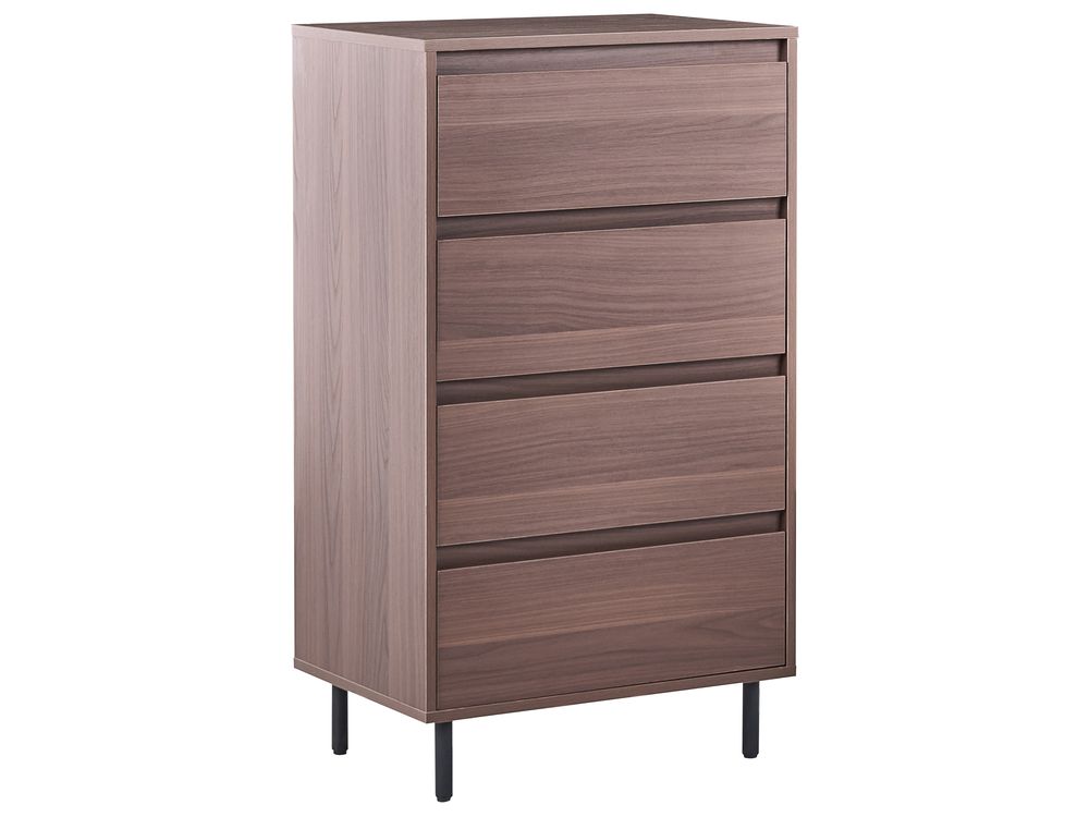 Cómoda 4 gavetas NIKEA Castanho escuro