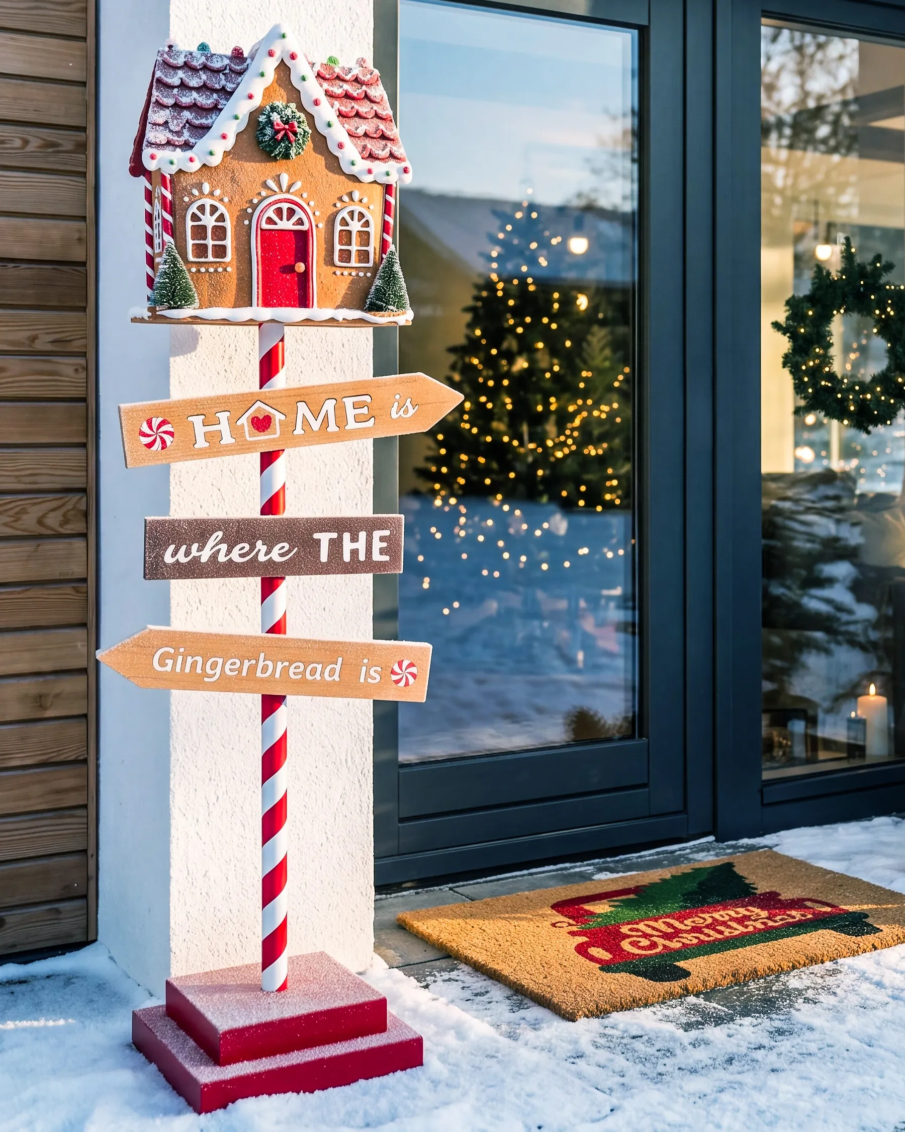 Dekoracja świąteczna ISOJOKI 107 cm Drogowskaz Kolorowy_1173530