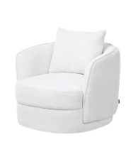Poltrona girevole ANDALEN Tessuto Bianco sporco_966826
