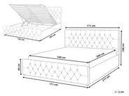 Ottoman Bed AMIENS Velvet Taupe 160 x 200 cm (EU King Size)_914363