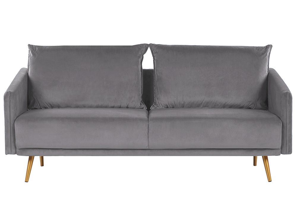 Canapé 3 places MAURA Velours Gris