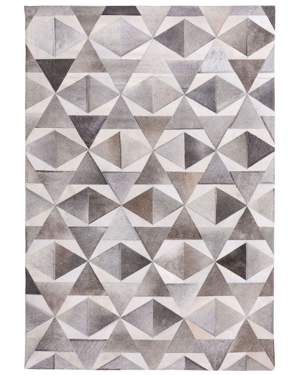 Gulvtæppe ALAKA Grå 140 x 200 cm Ægte læder