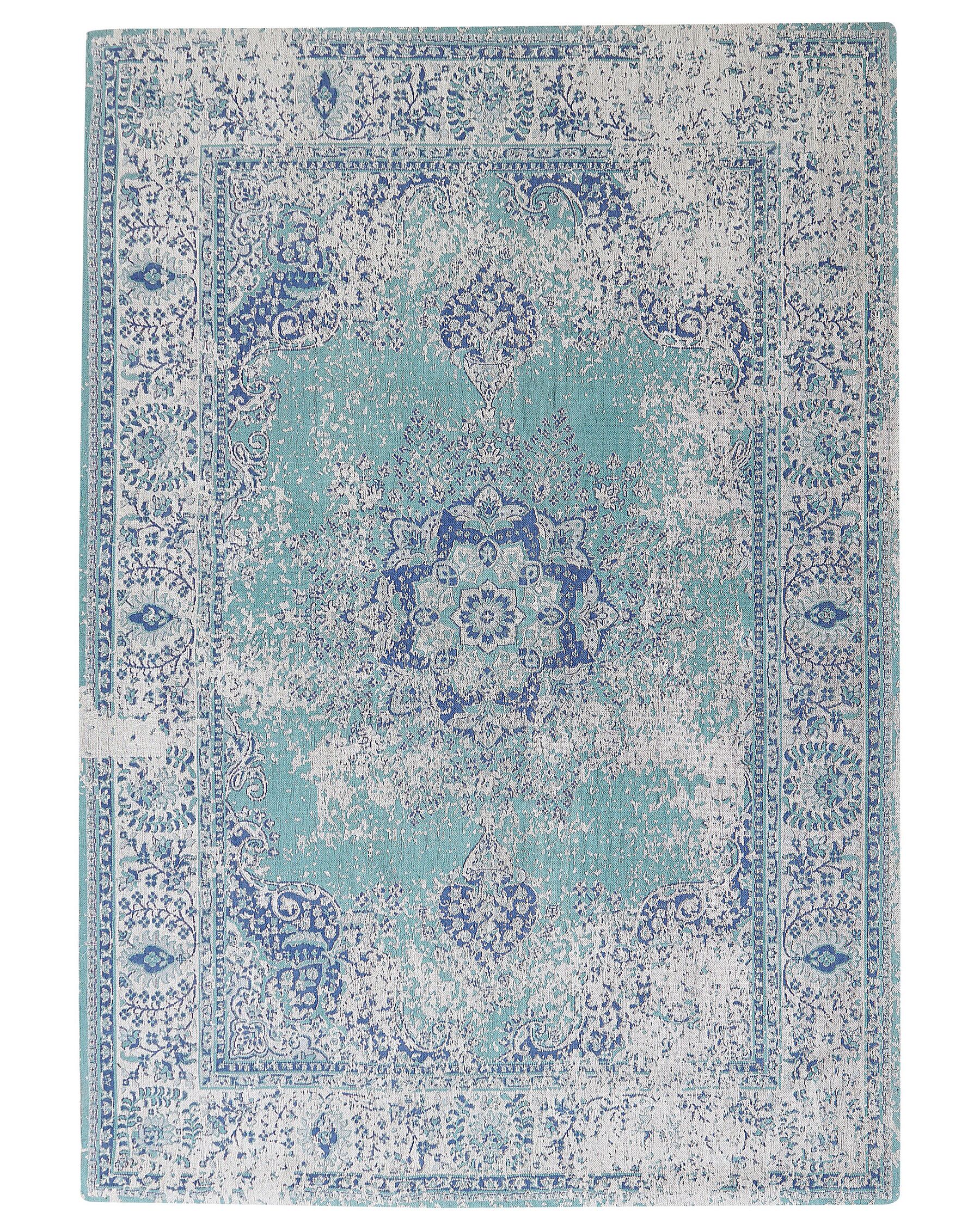 Alfombra de algodón azul claro 160 x 230 cm ALMUS_702789