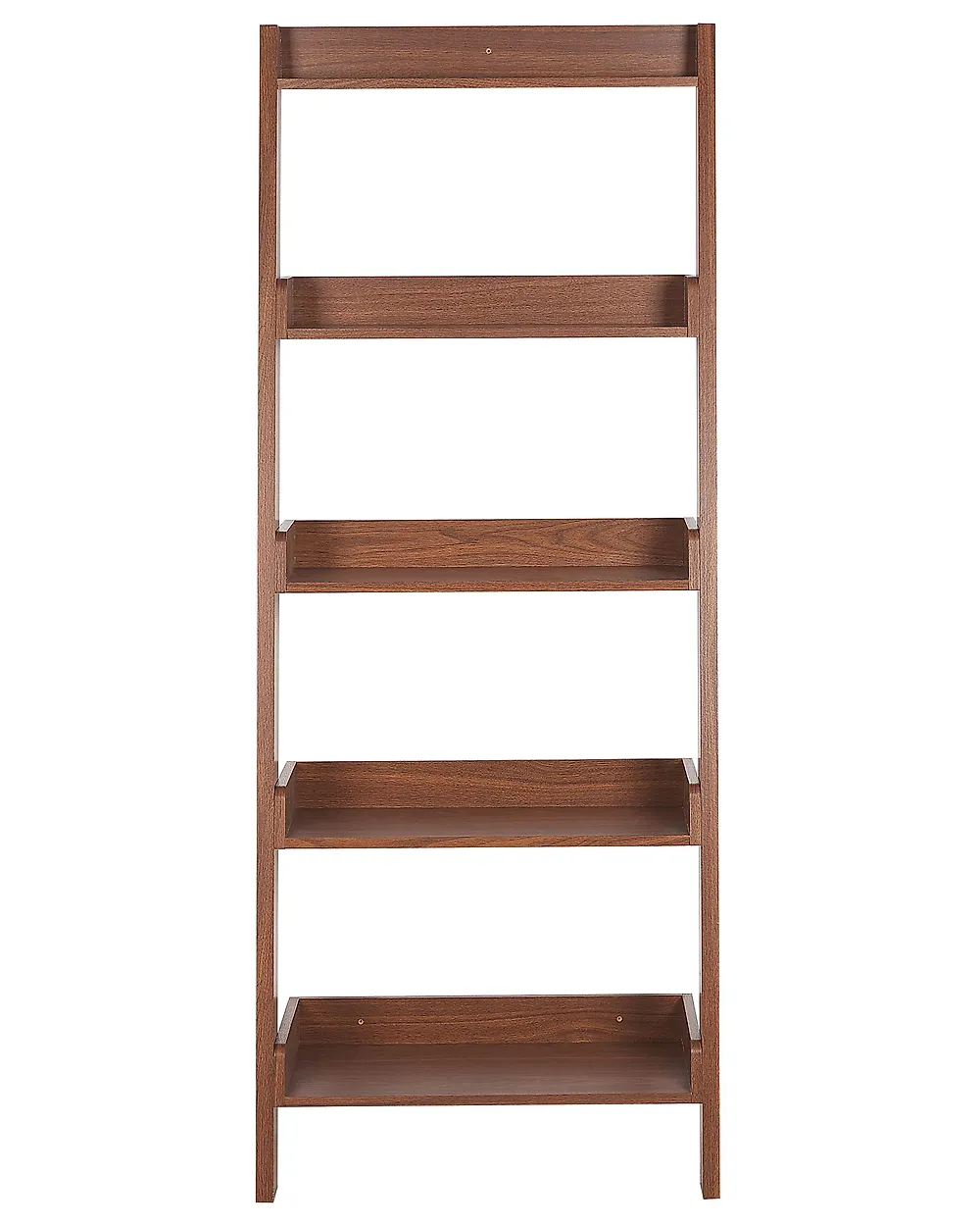 Furologee Bücherregal Mit 4 Ebenen – Leiter-Design, Rustikal Braun, Platzsparend Für Wohnzimmer & Büro