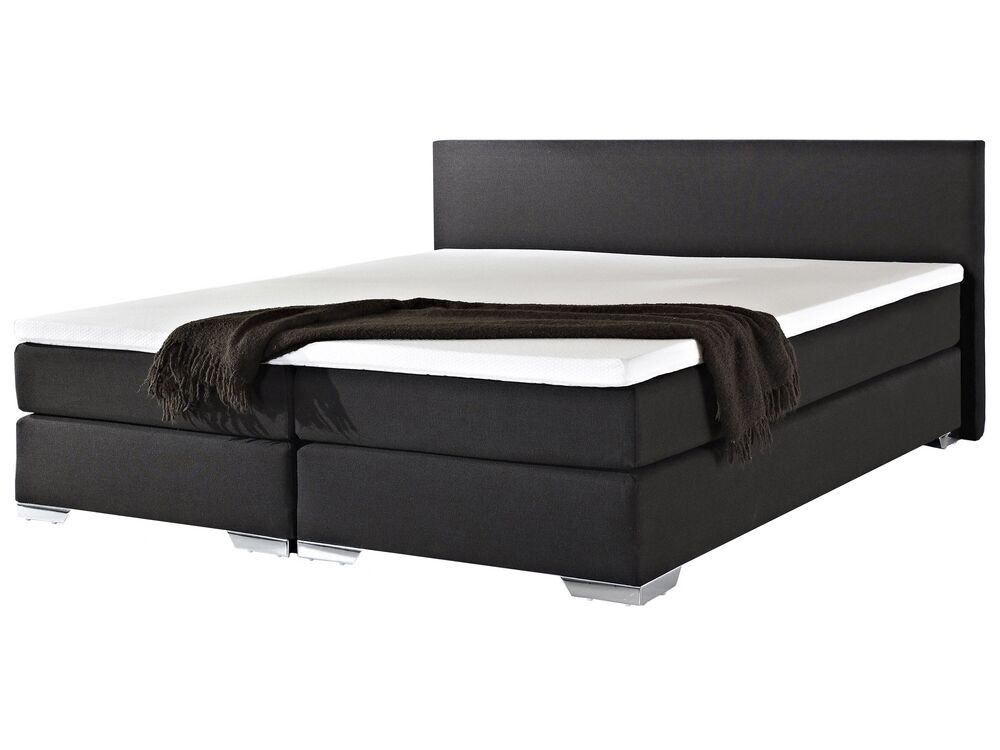 Boxspring stof PRESIDENT 180 x 200 cm zwart