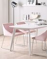 Set of 2 Velvet Dining Chairs Pink ARCATA_808603