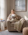 Armchair ELLEDE Boucle Light Brown