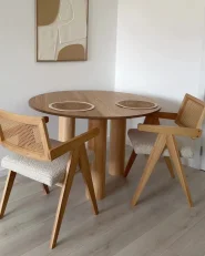 Dining Table ORIN Light Ash Wood 120 cm 120 cm_1021094