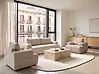 Conjunto de sala de estar 5 plazas NARILLA Bouclé Beige