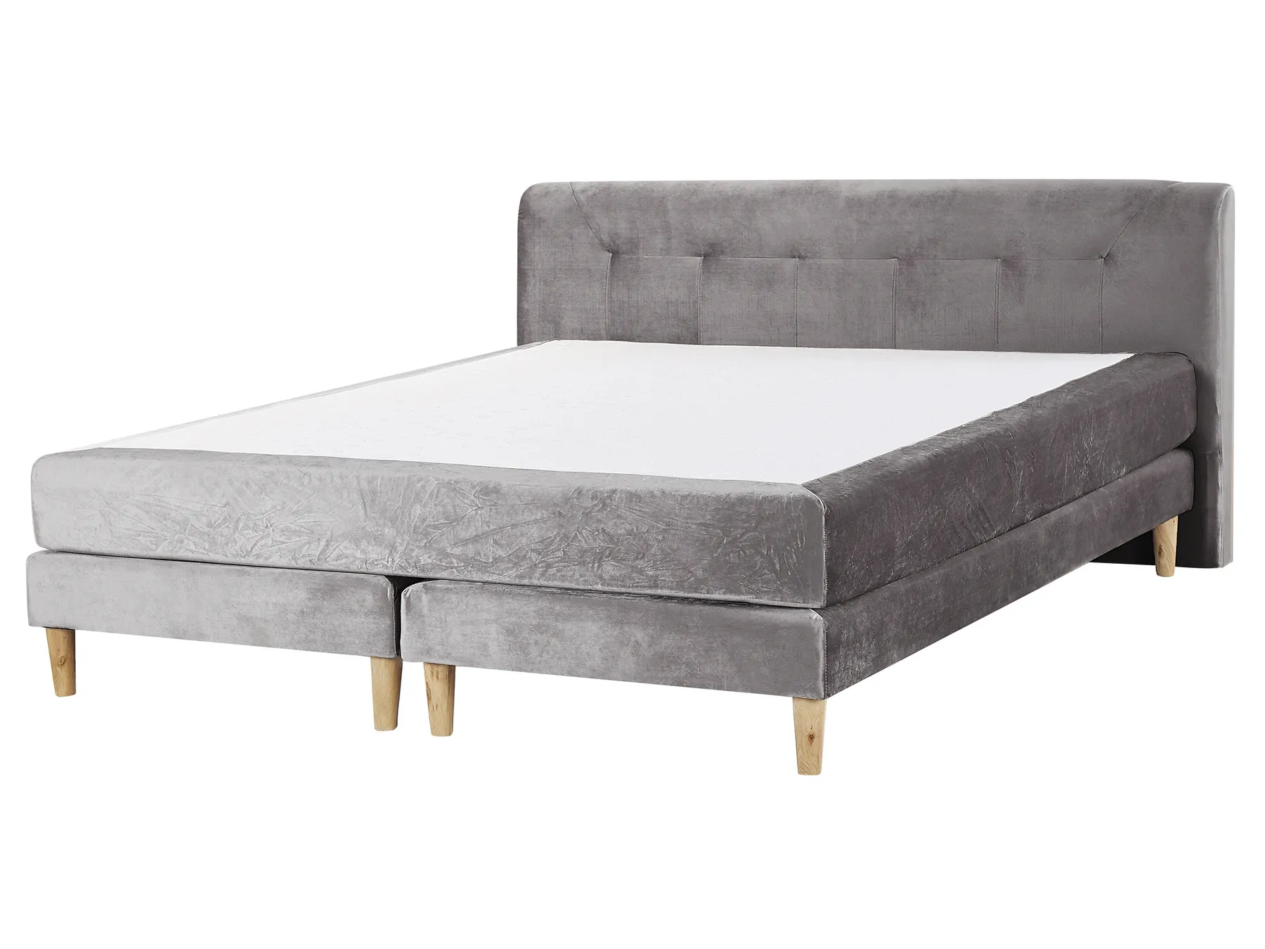 Boxspringbett Samtstoff MARQUISE 160 x 200 cm Grau_796502