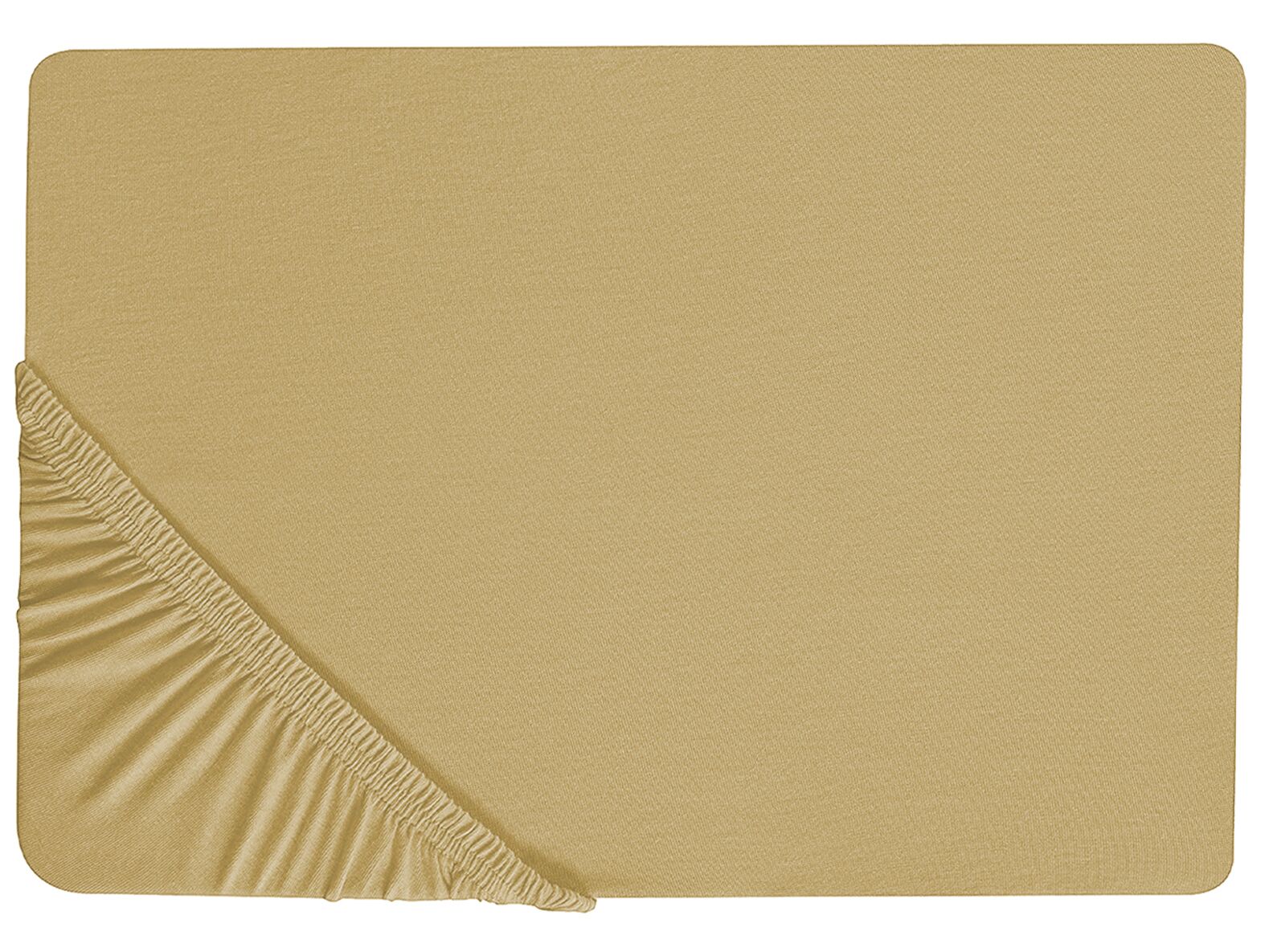 Olivazöld pamut gumis lepedő 180 x 200 cm JANBU_845903