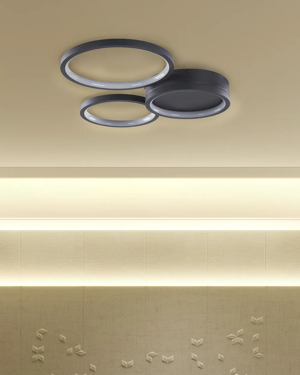 LED Ceiling Lamp AGNAT Metal Black_824672