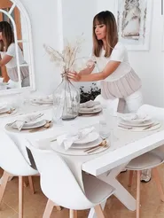 Dining Table LISALA White 180 cm 100 cm_837151