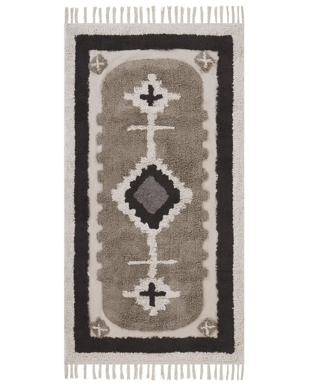 Rug GEYVE Beige 80 x 150 cm Cotton