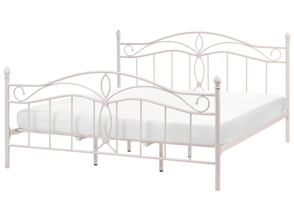 Bed Metal ANTLIA 180 x 200 cm (EU Super King) Light Beige