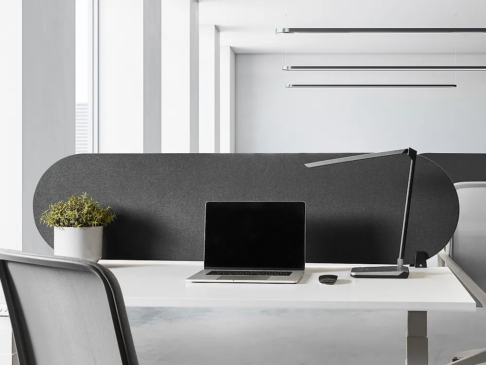 Desk Screen SPARKY 160 x 40 cm Dark Grey_1179096
