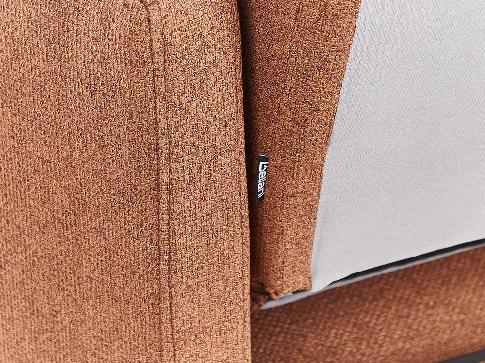 Sofa Bed 2 Seater HOVIN Fabric Golden Brown_962230