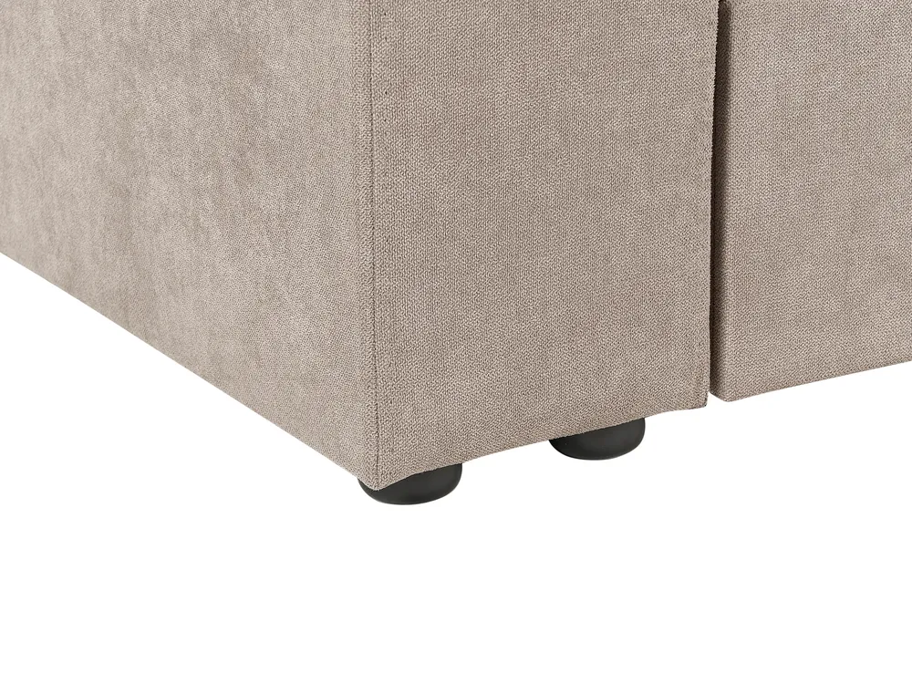 Divano letto 3 posti FALSTER con contenitore Tessuto Marrone chiaro_935857