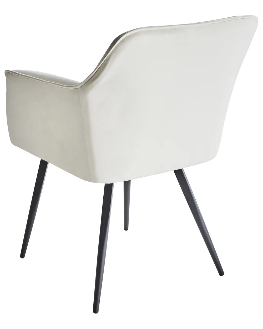 Set di 2 sedie da pranzo JASMIN Velluto Beige chiaro_1029839