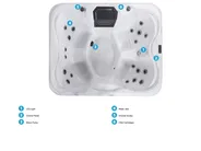 Outdoor Hot Tub with LED ARCELIA White_825440
