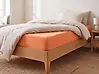 Cotton Fitted Sheet Orange JANBU Various Sizes