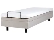 Adjustable Bed without Headboard Fabric DUKE 90 x 200 cm (EU Single) Beige_958315