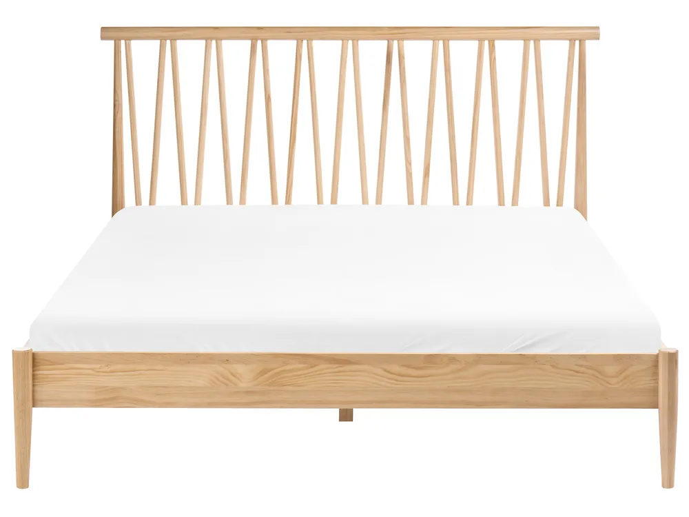Bed Pine Wood URDOS 160 x 200 cm (EU King Size) Light Brown_1082468