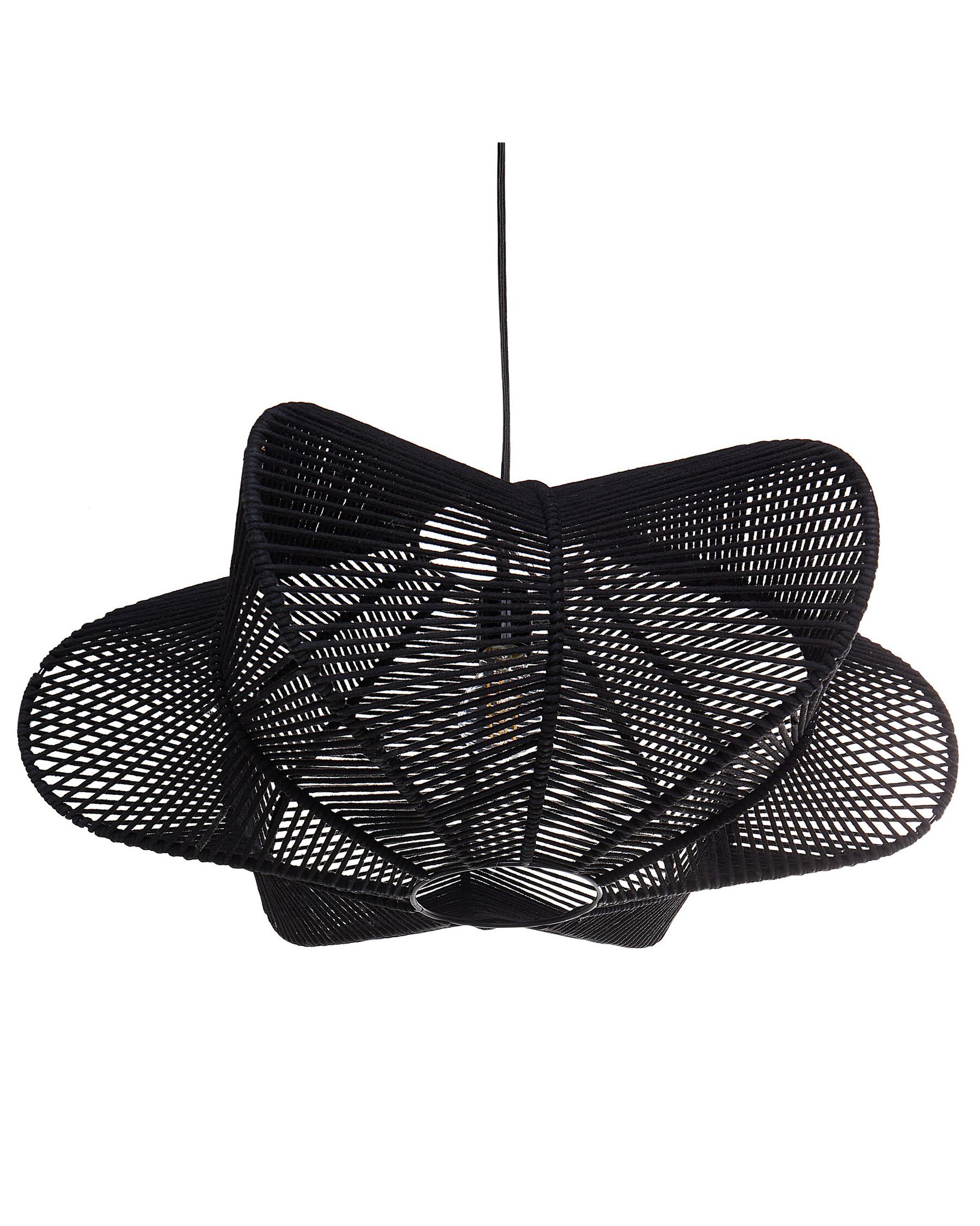 Rope Pendant Lamp Black YABACO_898844