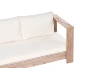 Divano angolare da giardino 5 posti MARETTIMO Legno di acacia certificato Bianco sporco Lato Sinistro_1081734