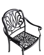 Set di 4 sedie da giardino con cuscini ANCONA Metallo Nero_806906