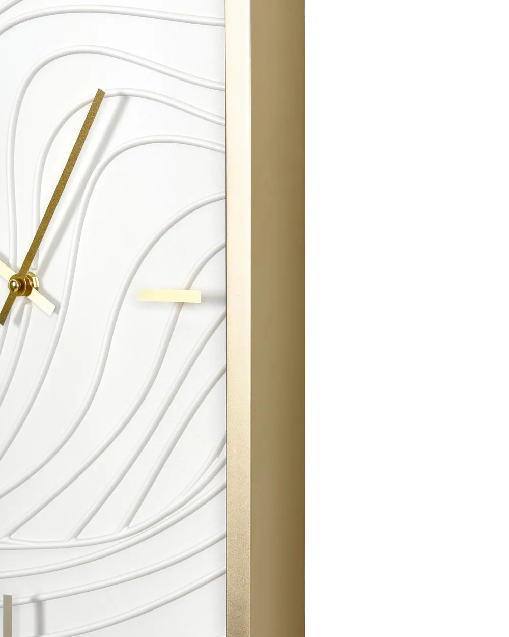 Horloge murale MOLIENS 32 cm Blanc/doré_1146722